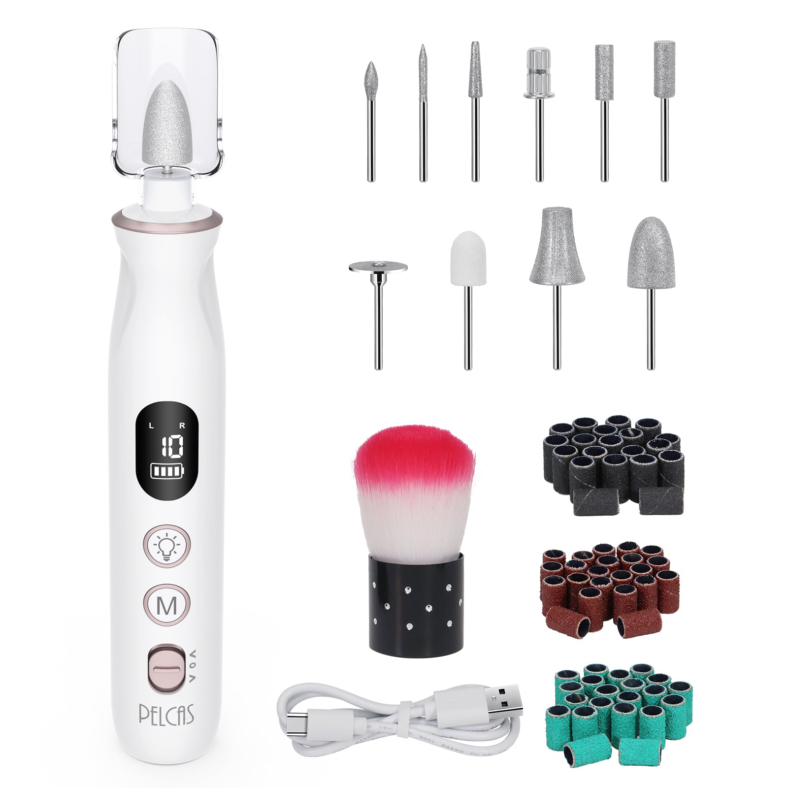 PELCAS 10 Speed Electric Nail File