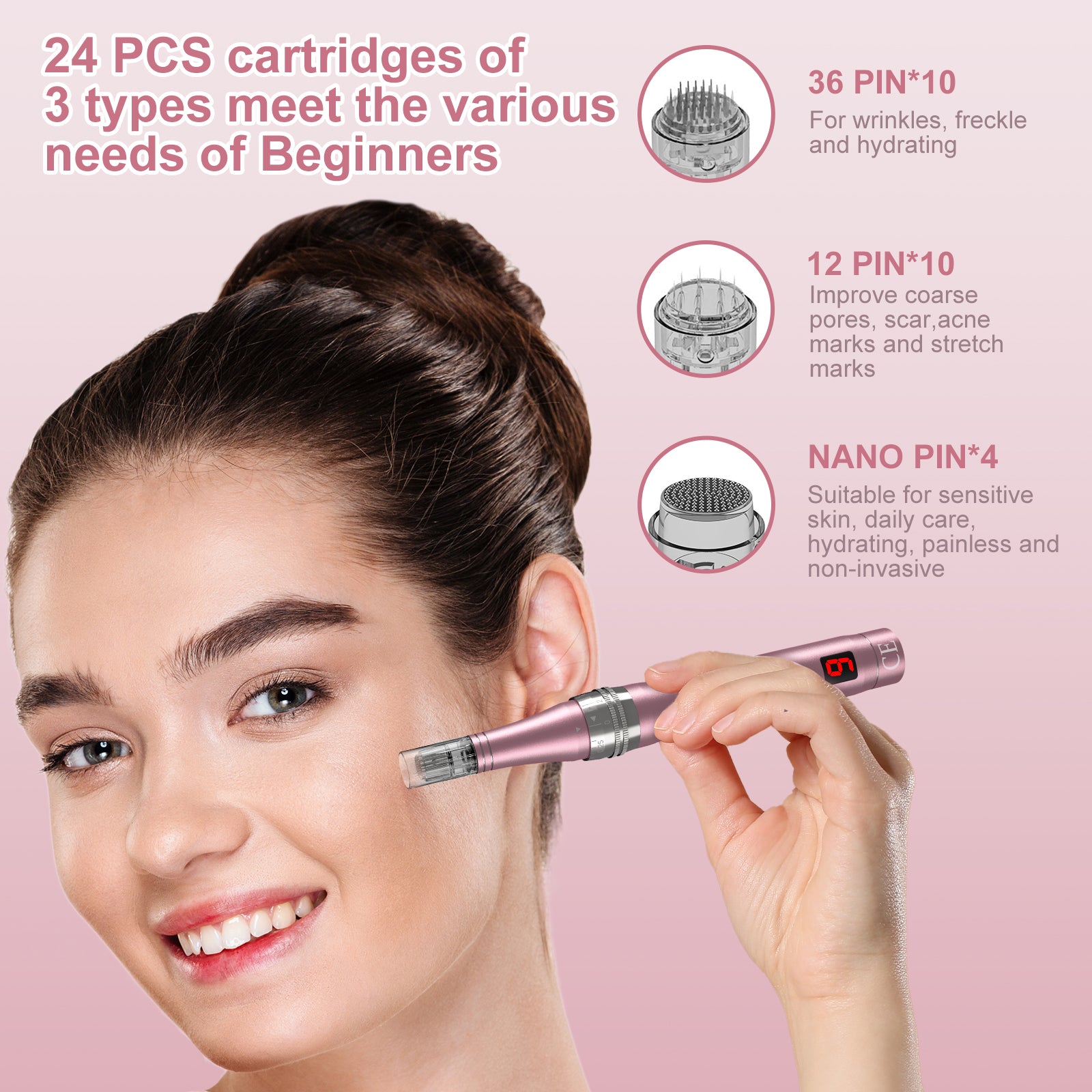 PELCAS Cordless Microneedling Pen