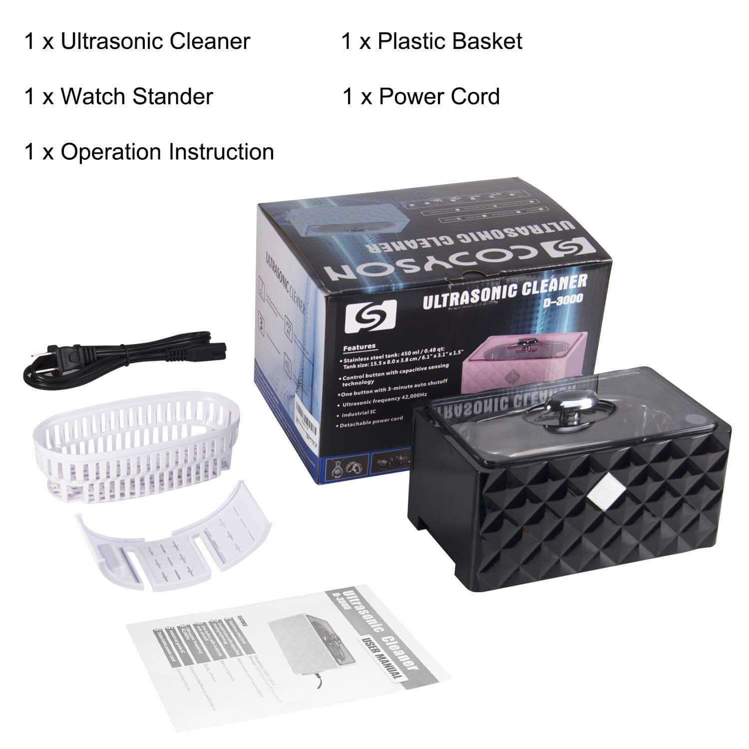 PELCAS ultrasonic jewelry cleaner