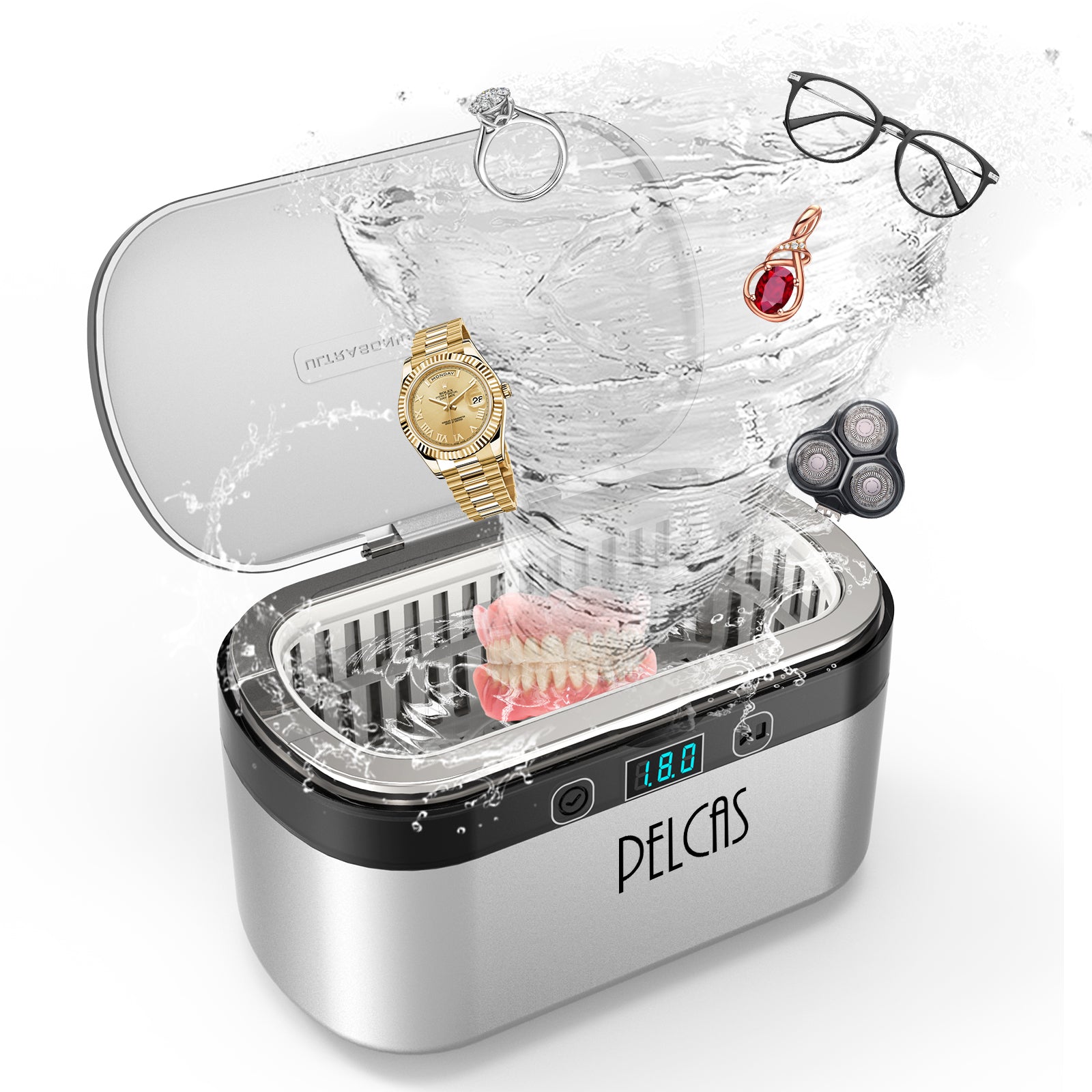 PELCAS CS1 Pro Upgraded Sweeping Frequency Ultrasonic Cleaner 38W