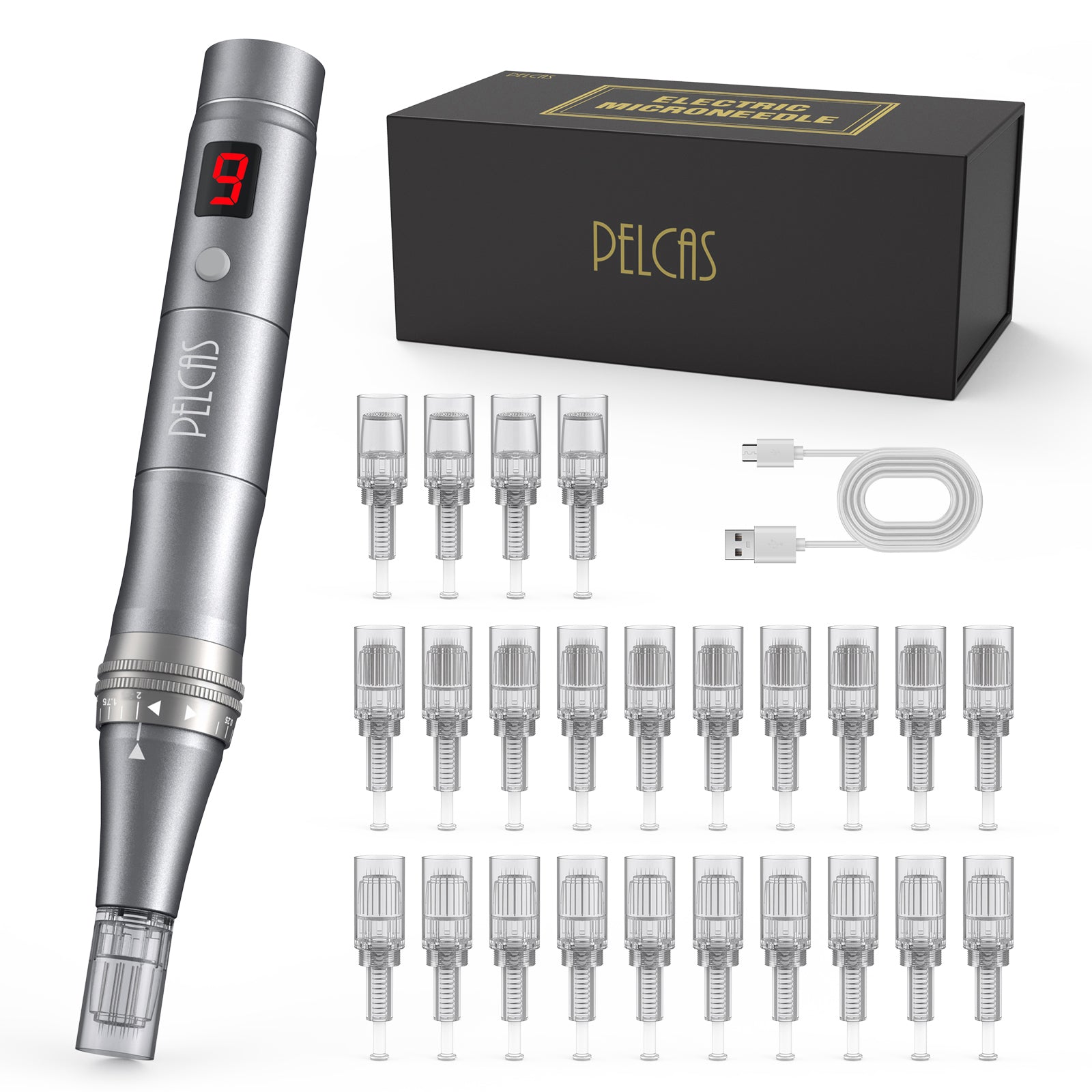 PELCAS Cordless Microneedling Pen 