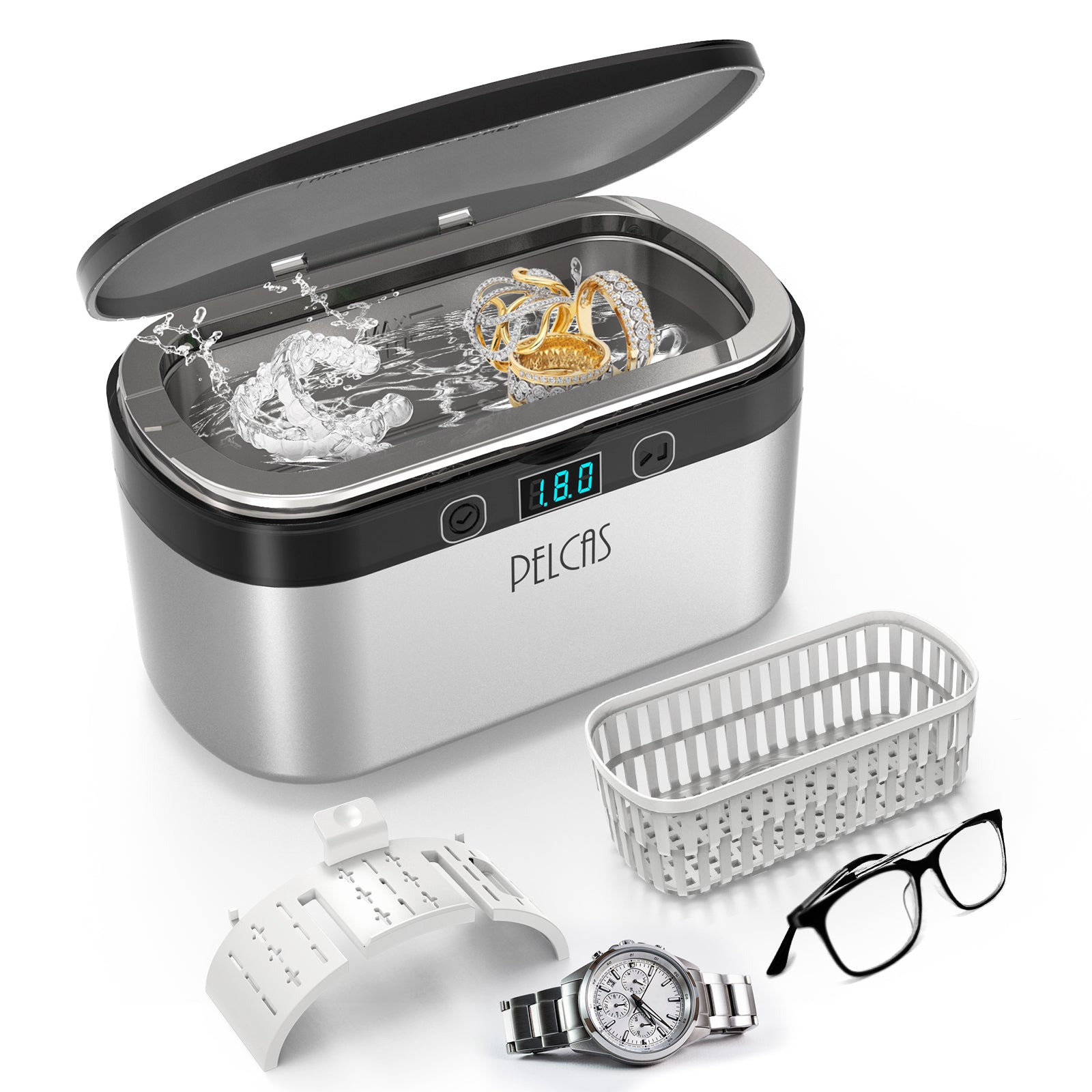 超音波洗浄機 CS1 Pro 500ml PELCAS CS1 Pro Upgraded Sweeping Frequency Ultrasonic Cleaner 38W