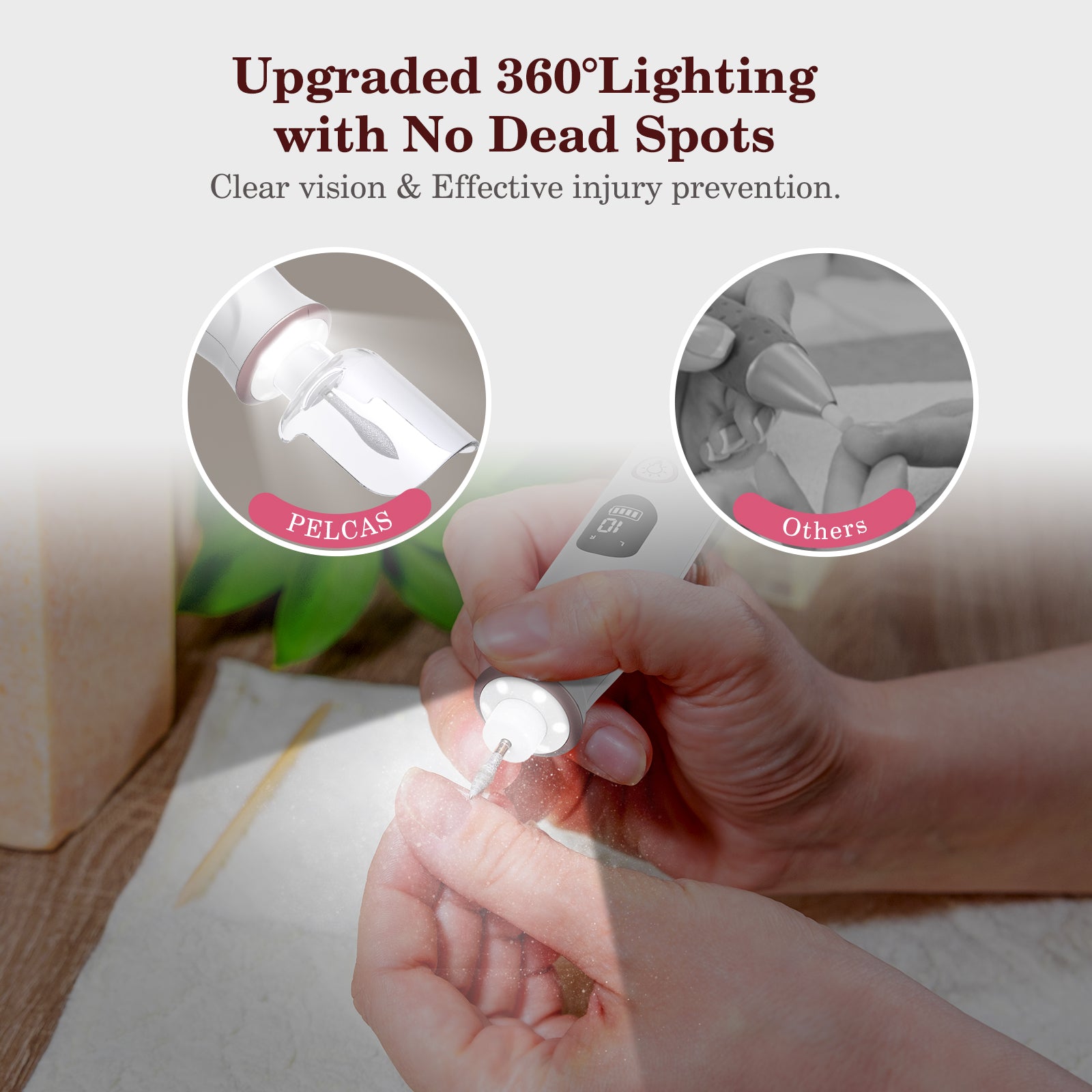 PELCAS 10 Speed Electric Nail File 