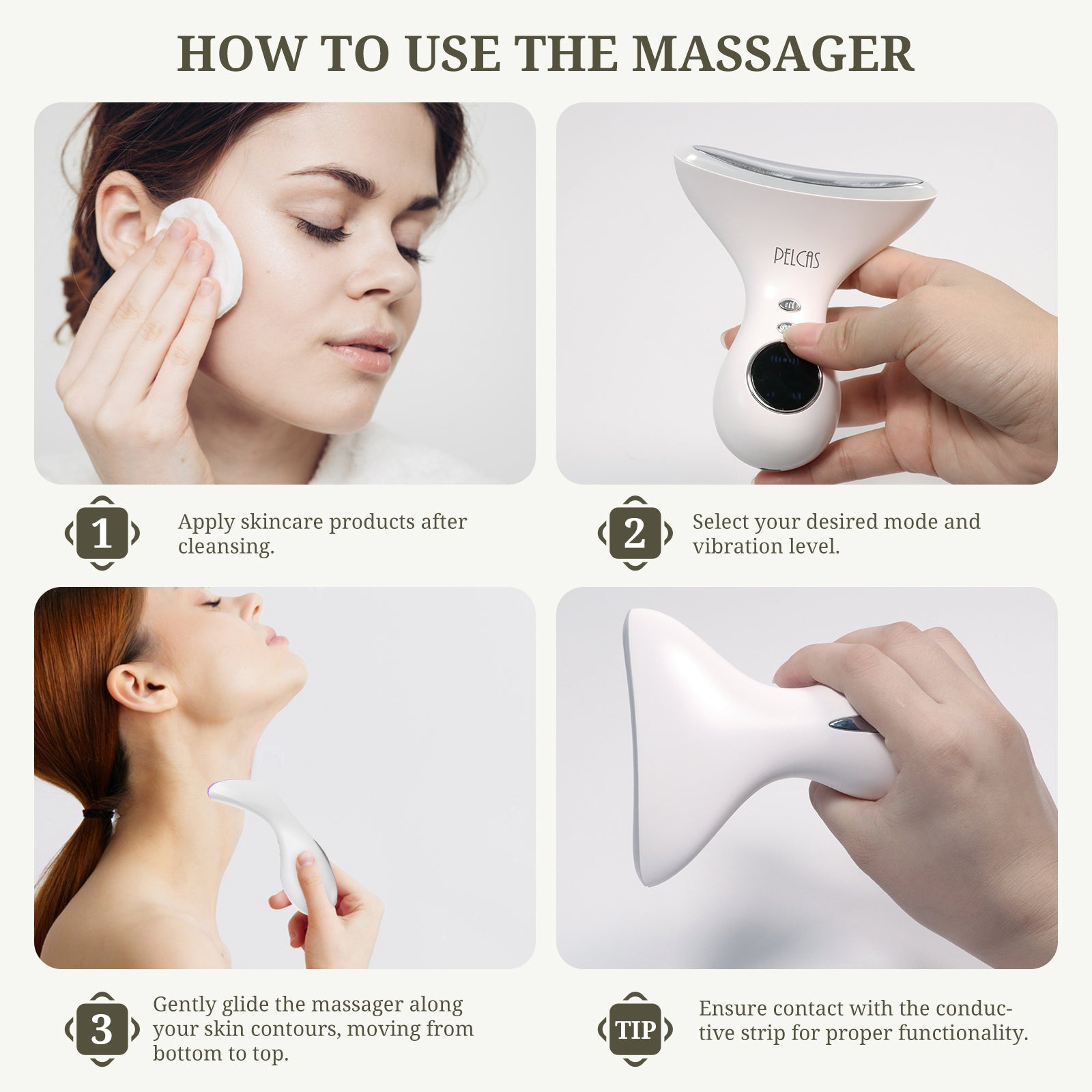 PELCAS EMS Facial Massager