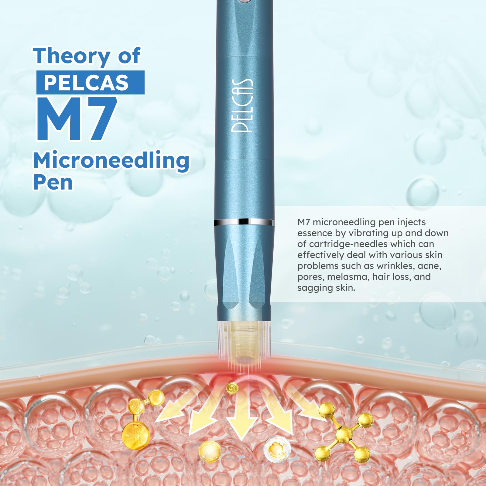 PELCAS Automatic Serum Applicator Microneedling Pen