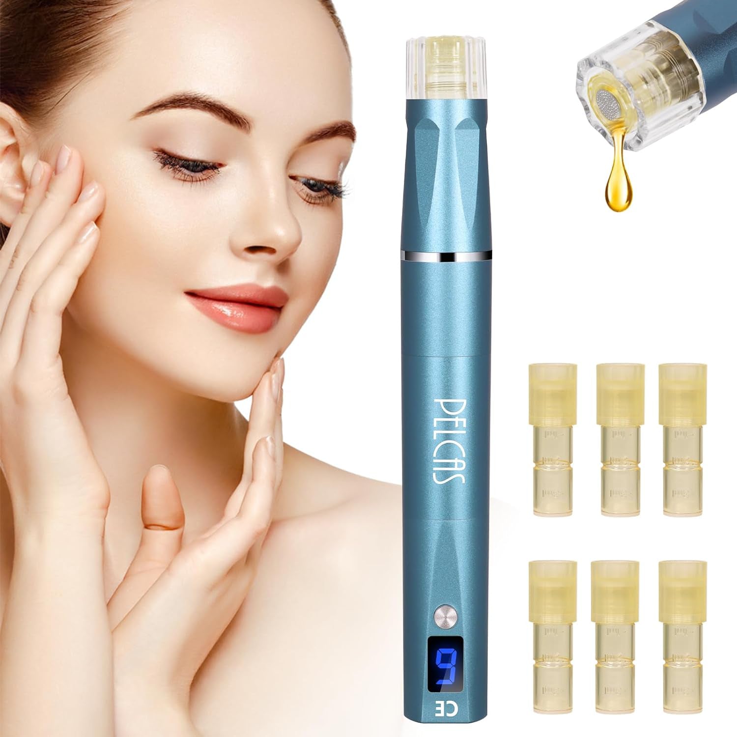 PELCAS Automatic Serum Applicator Microneedling Pen