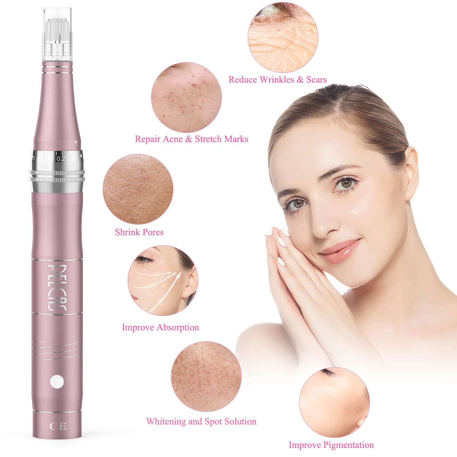 PELCAS Cordless Microneedling Pen