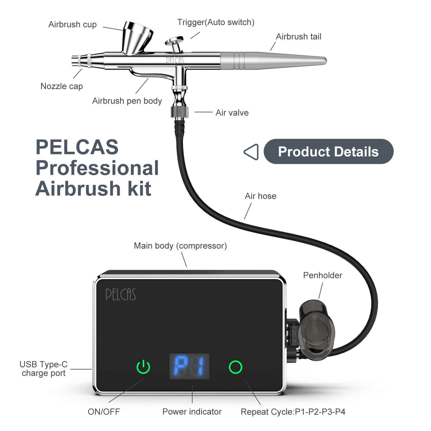 PELCAS airbrush foundation gun