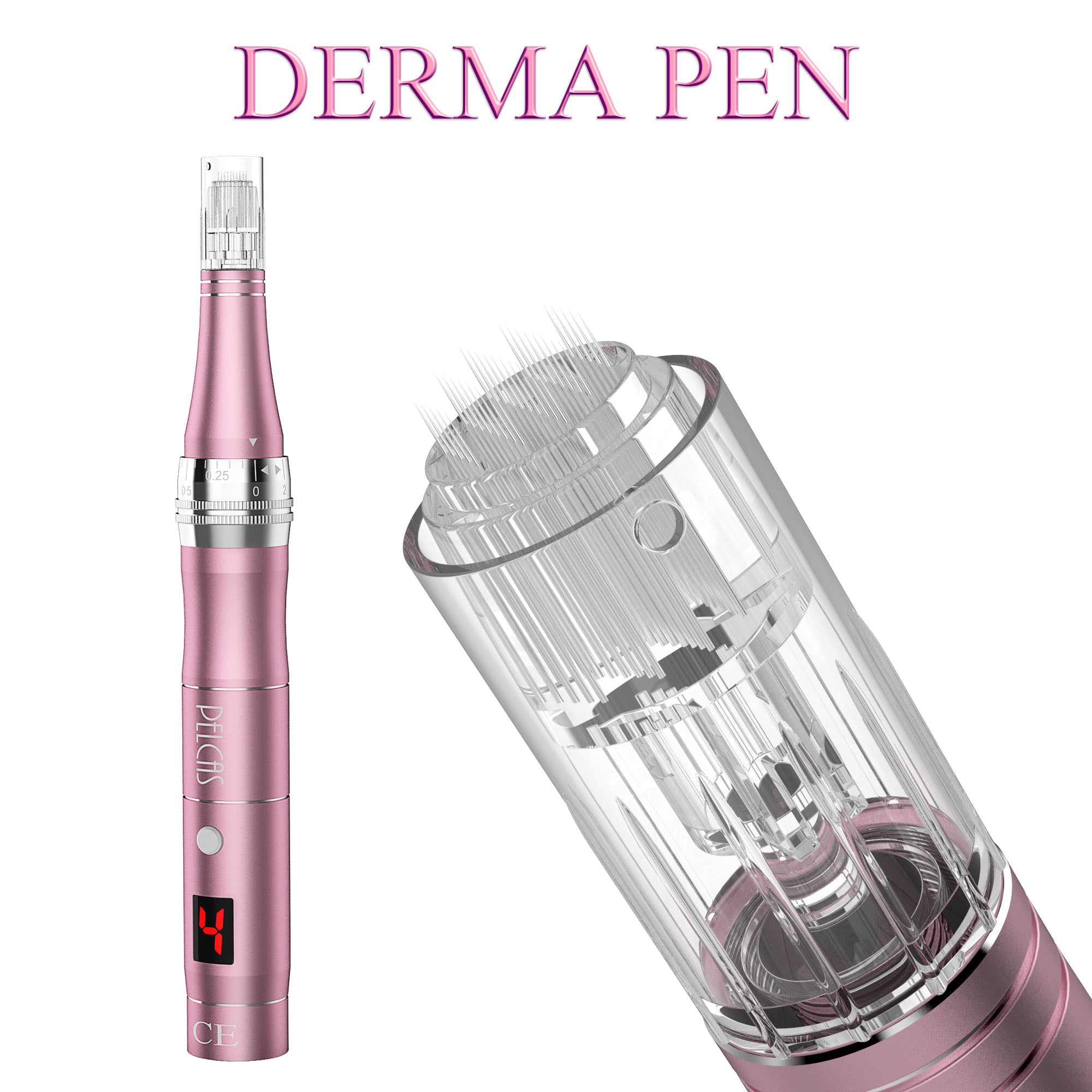 PELCAS Electric Microneedling Pen with LED Display Screen