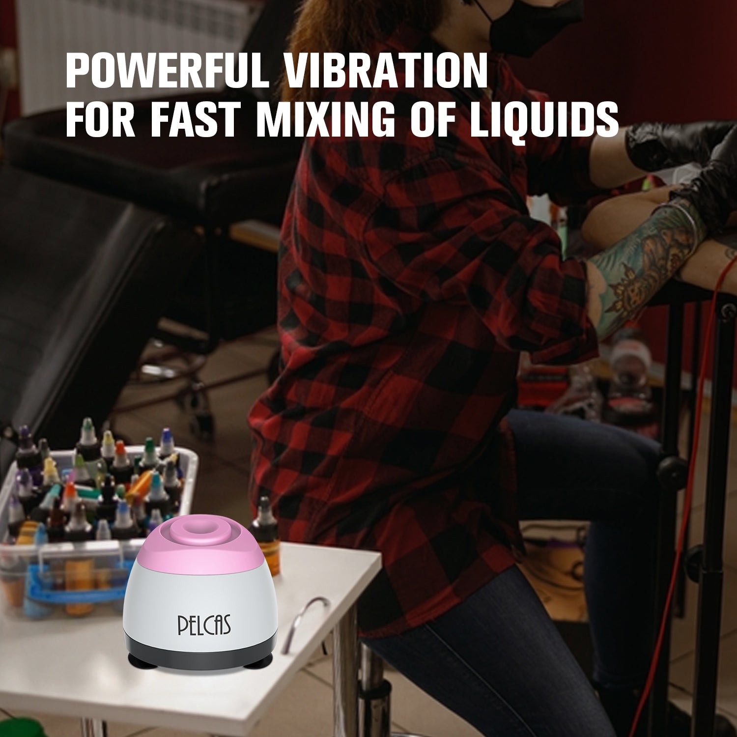 PELCAS Mini Vortex Mixer 3000RPM Vortex Shaker for Tattoo Ink Gel Poli | Pelcas PELCAS Mini Vortex Mixer 3000RPM Vortex Shaker for Tattoo Ink Gel Poli | Pelcas
